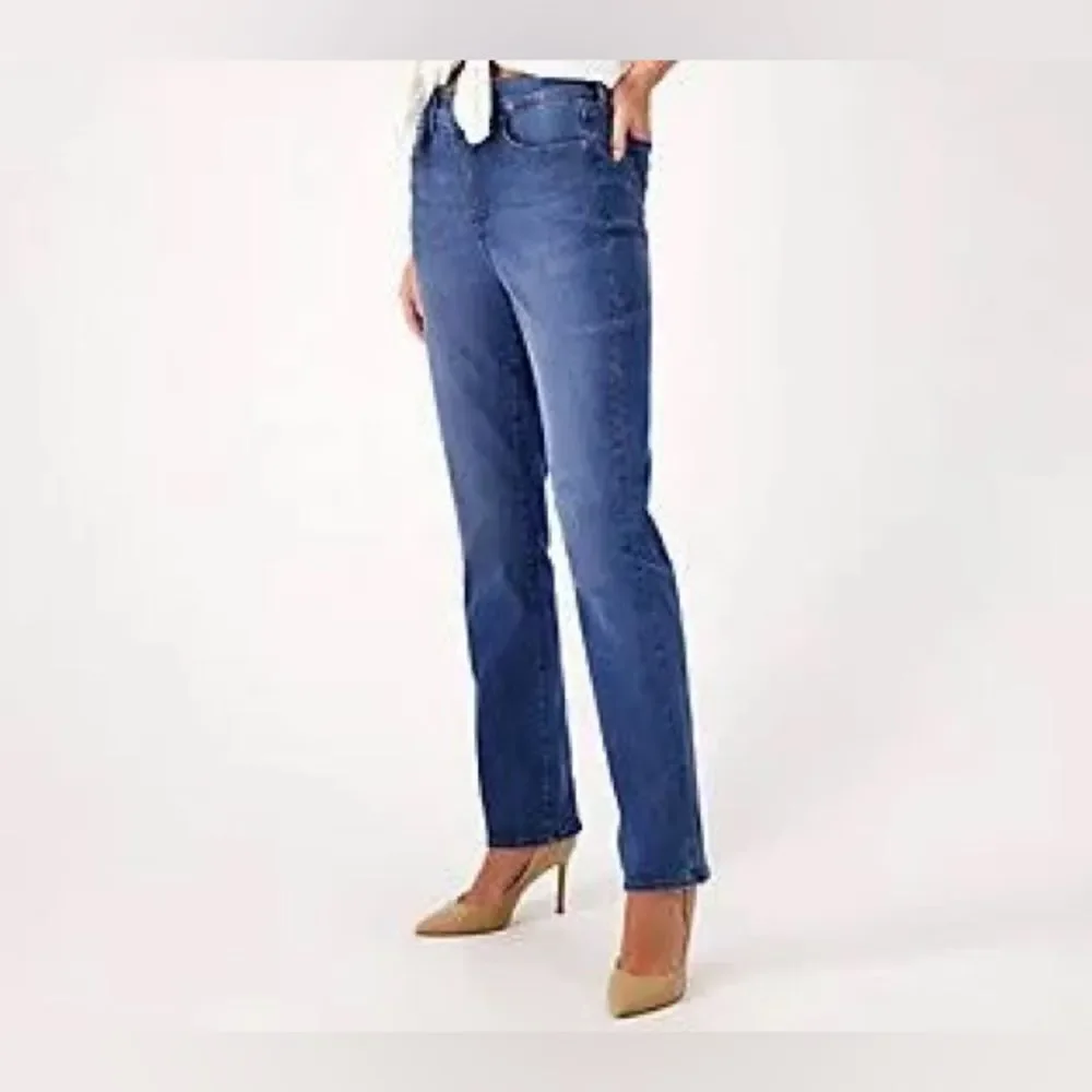 NYDJ Curve Shaper Marilyn Straight Jeans NEW in packaging Size 12 Color Heavenly - Picture 4 of 5